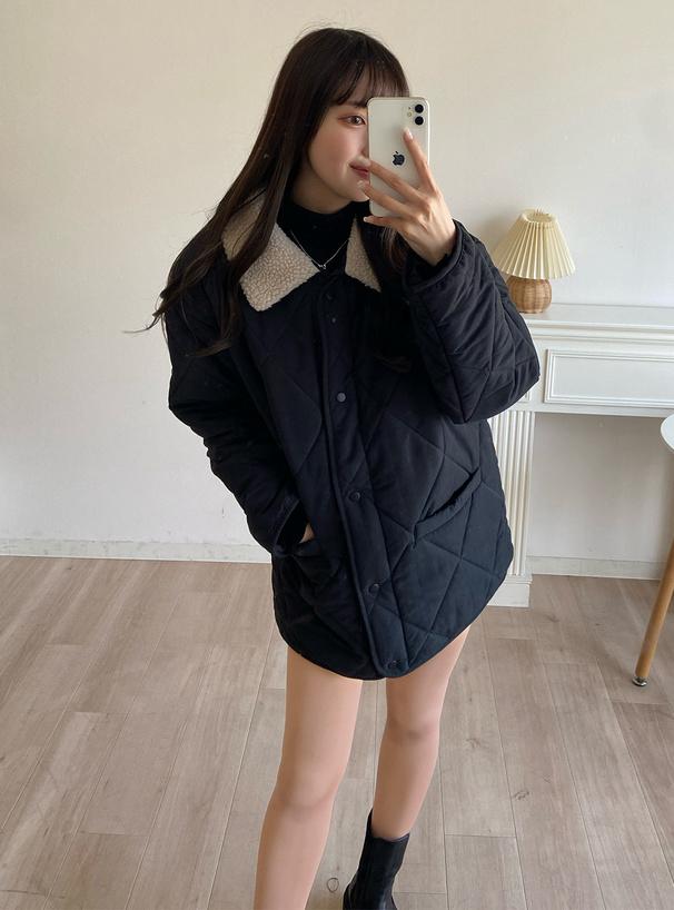 棉花糖感夾棉外套