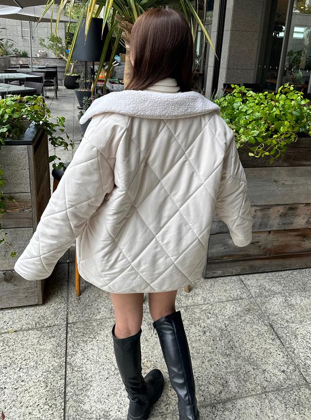 棉花糖感夾棉外套