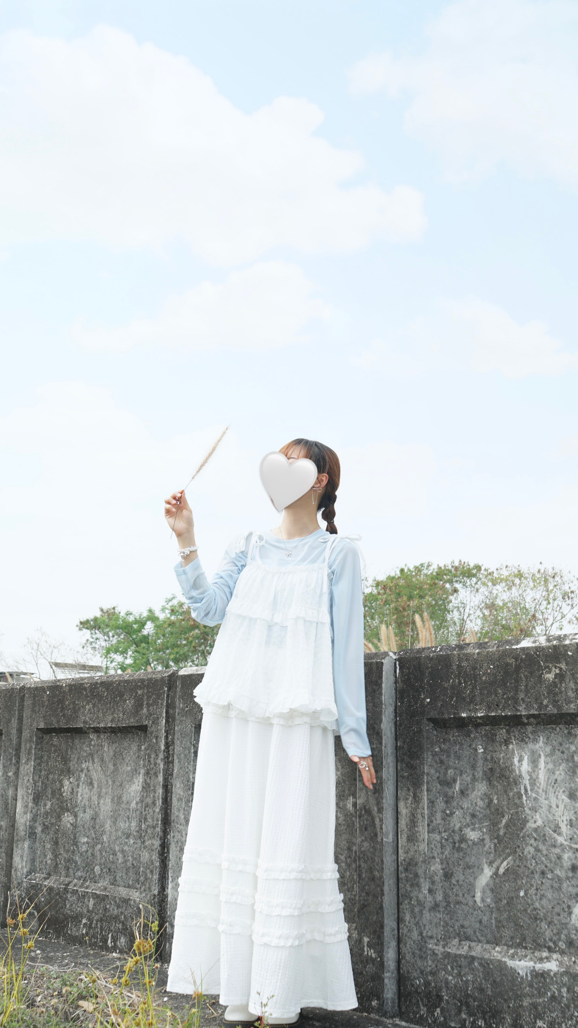暗格格Ruffle邊長裙