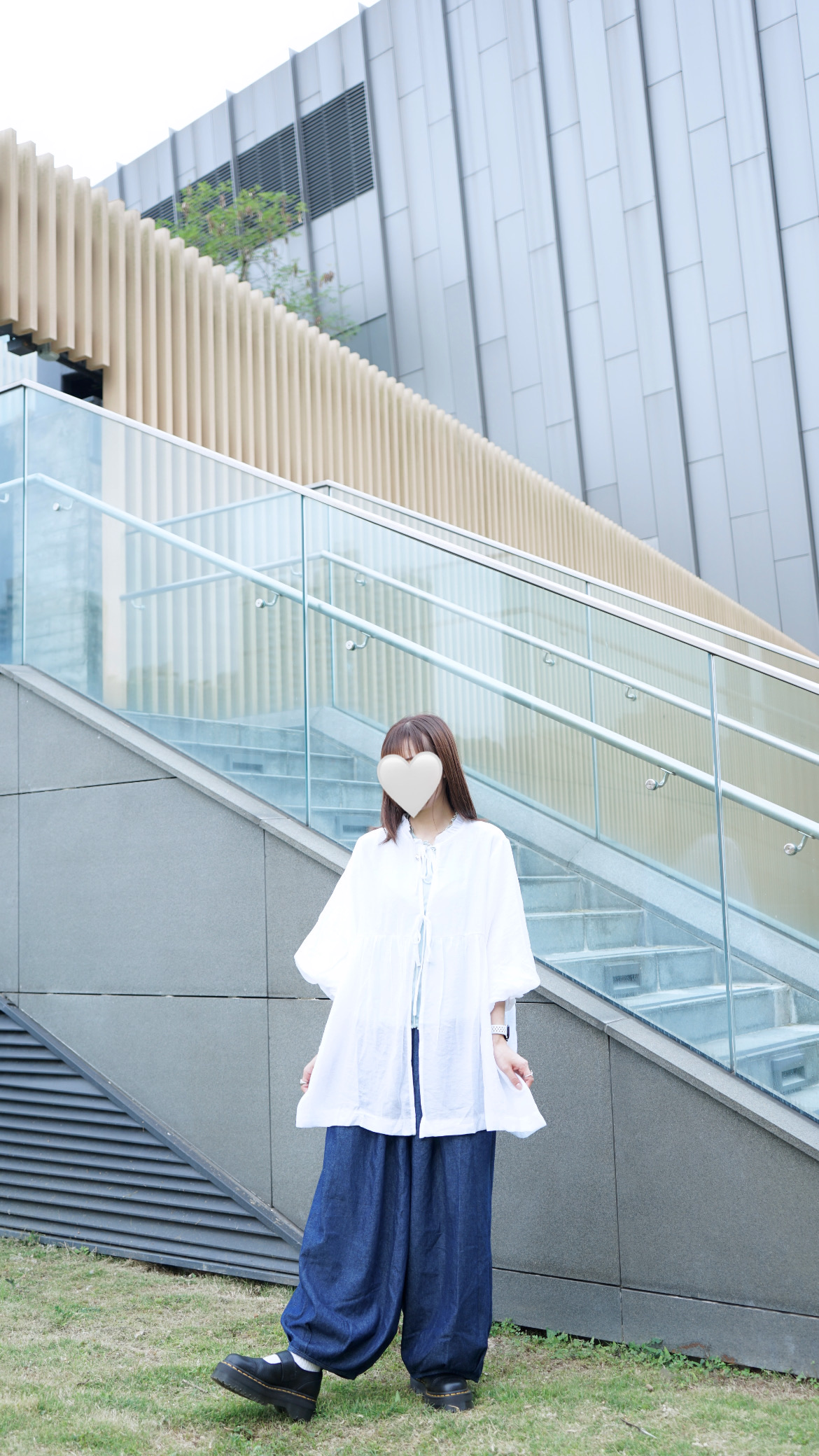遮手臂～泡泡袖雙綁結Outer