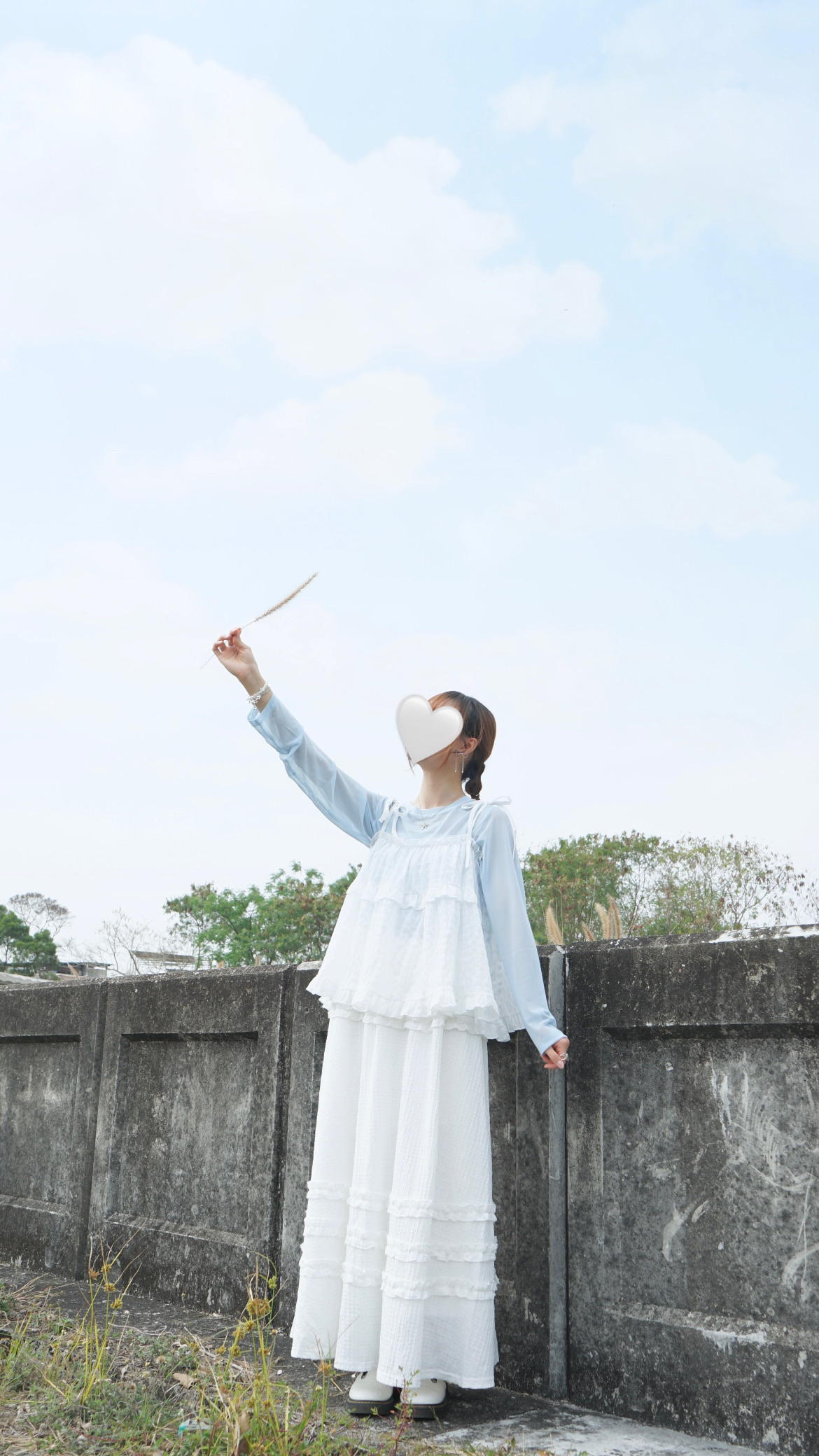 暗格格Ruffle邊長裙