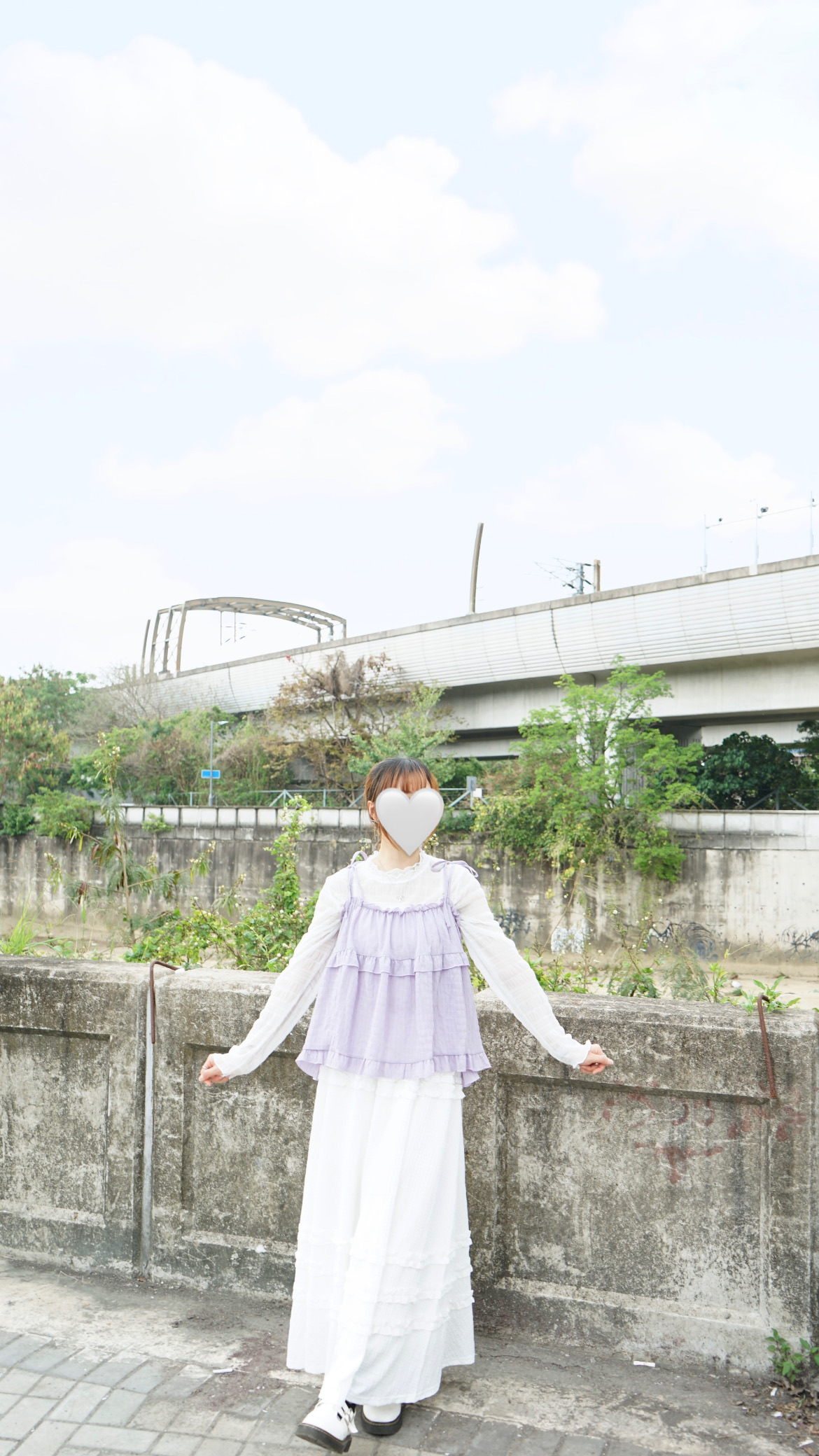 暗格格Ruffle邊長裙