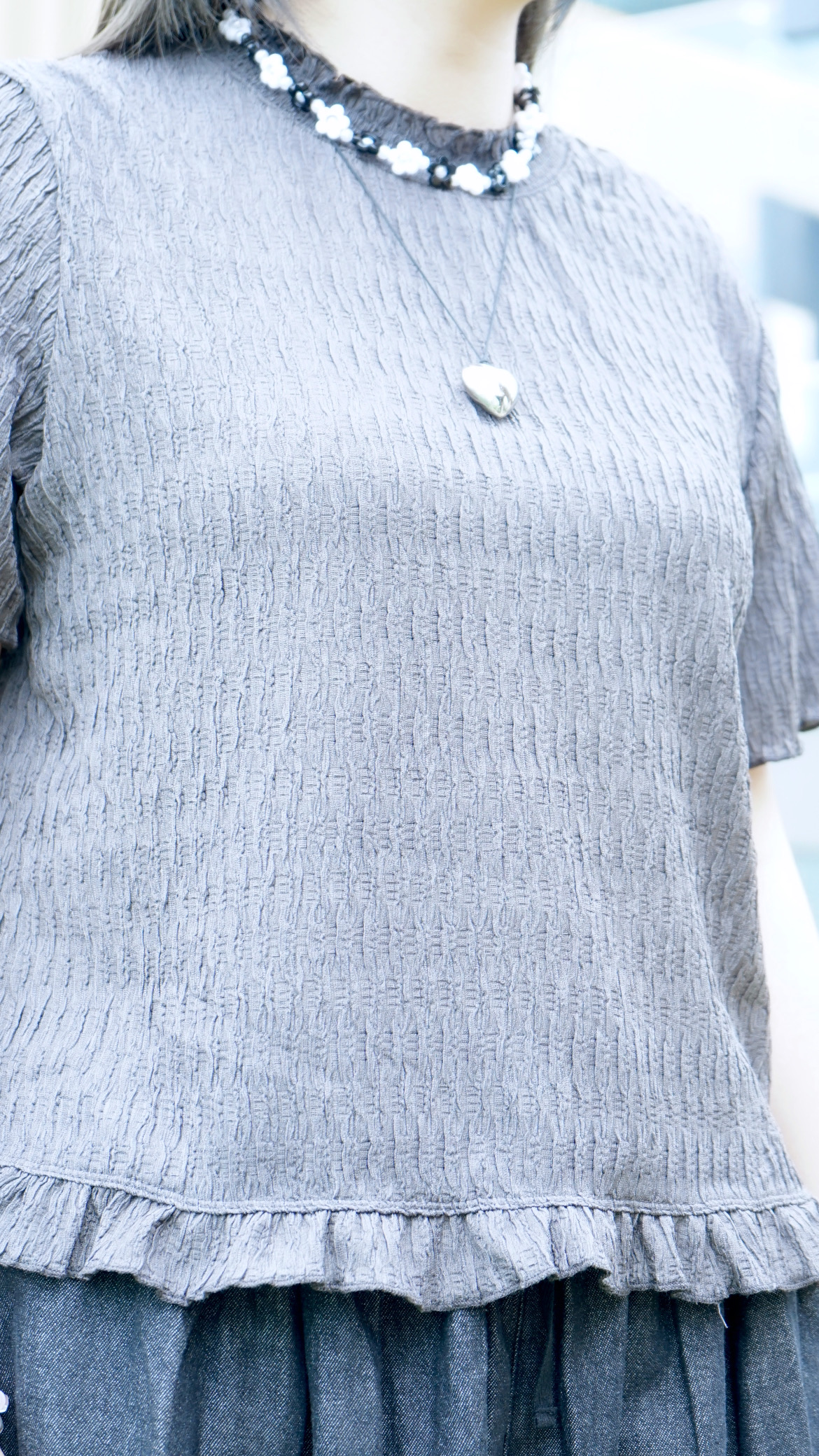 百撘小魚尾Ruffle邊Top