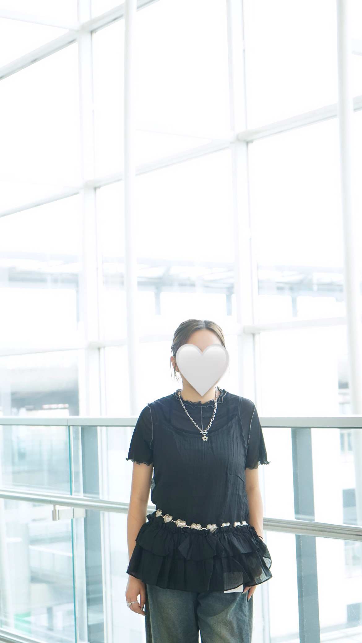 超顯瘦！直身Ruffle裙擺吊帶
