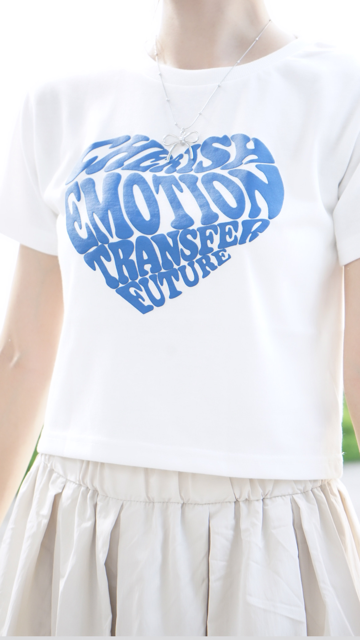 F58AD2F4-404F-43C6-9B8C-283987BECD26 文字心心Crop tee
