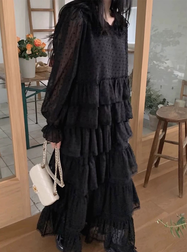 超detail紋路層層蛋糕裙