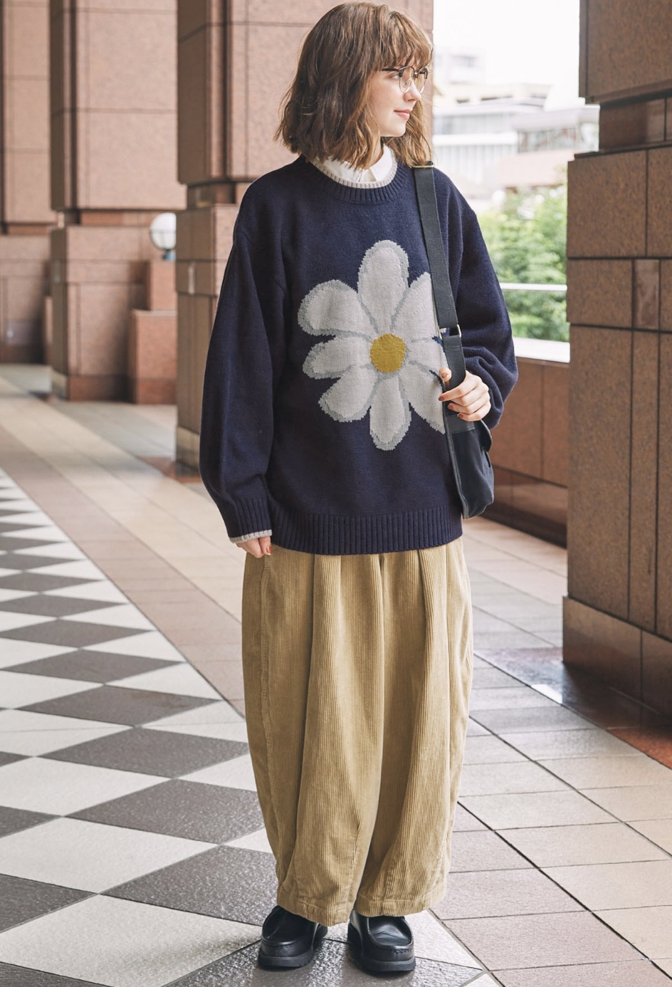 超靚！大花花拼色冷衫