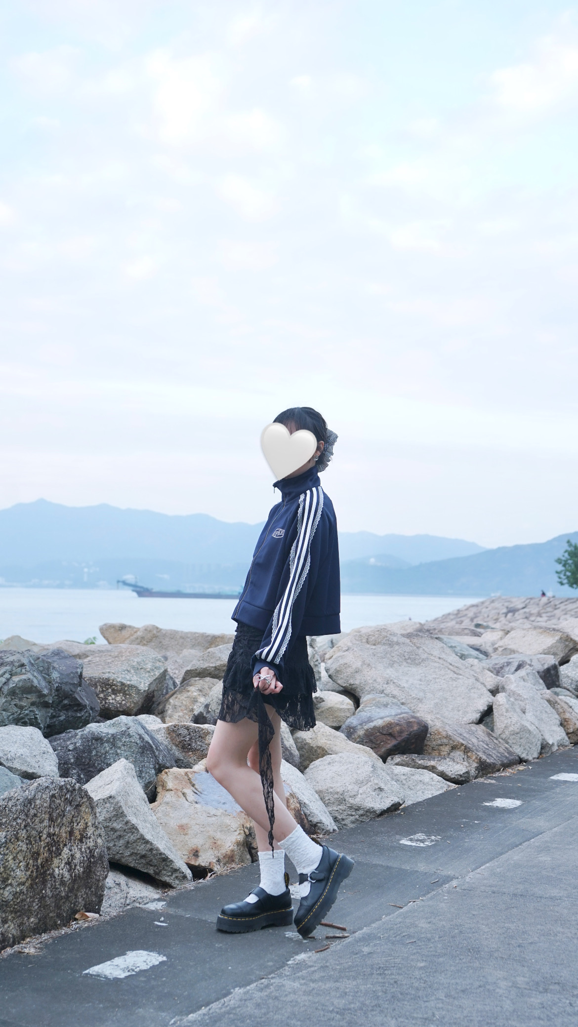 堆堆Lace下垂短裙