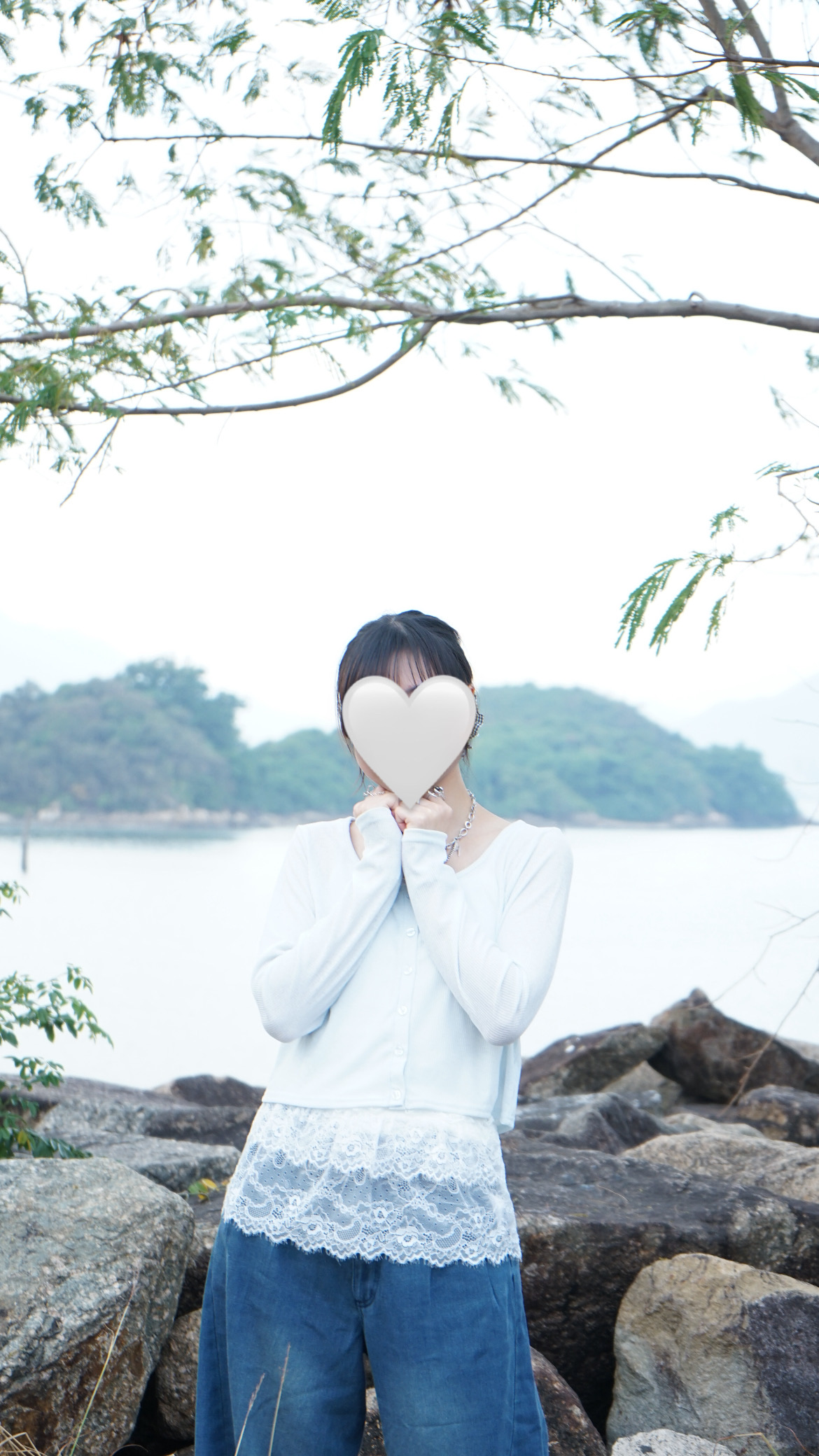 2件套！Lace邊邊背心+小外套