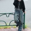 雙層混色短針織外套