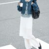 雙層混色短針織外套