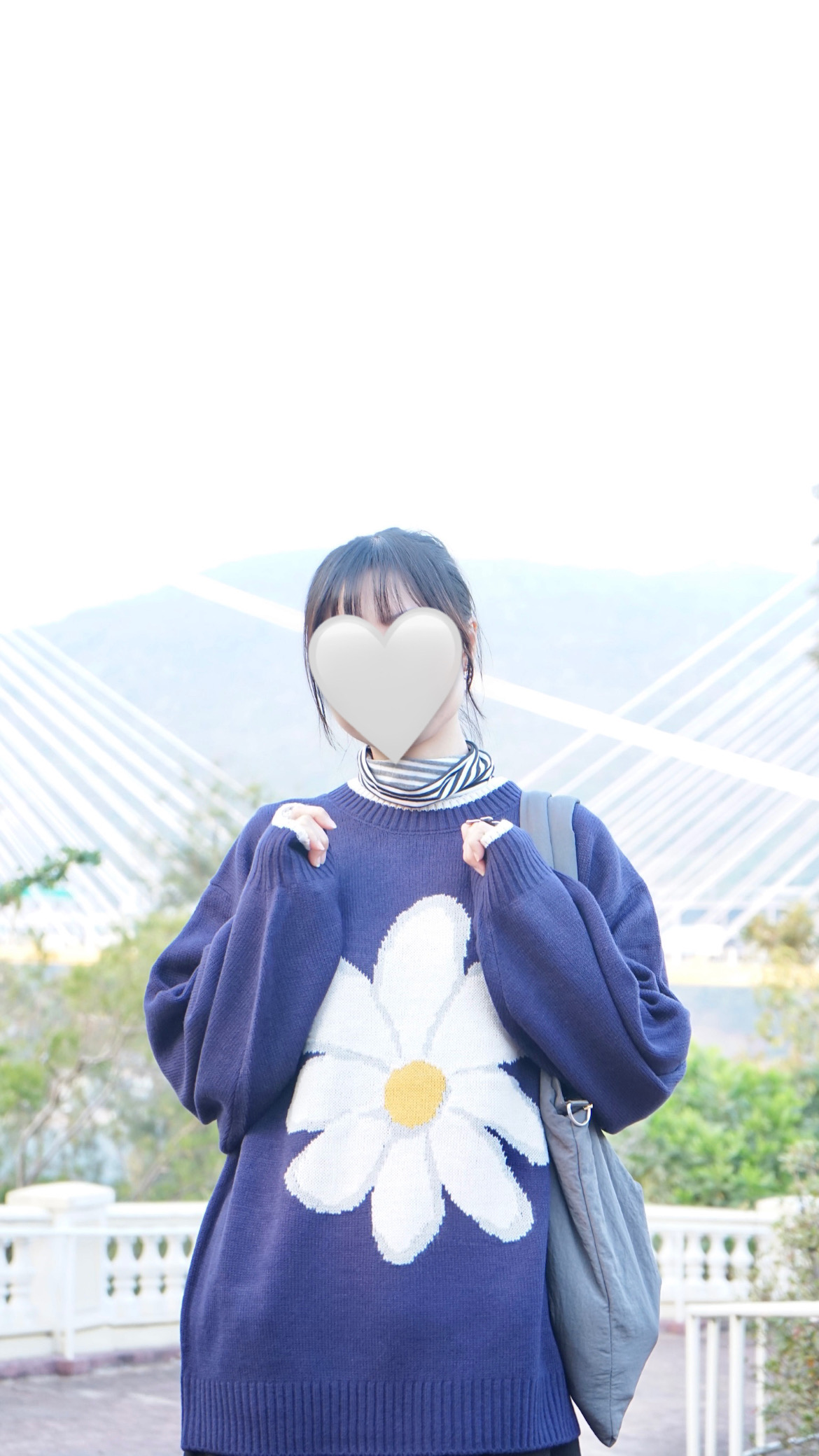 超靚！大花花拼色冷衫
