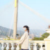 靚格紋layer兩層傘裙