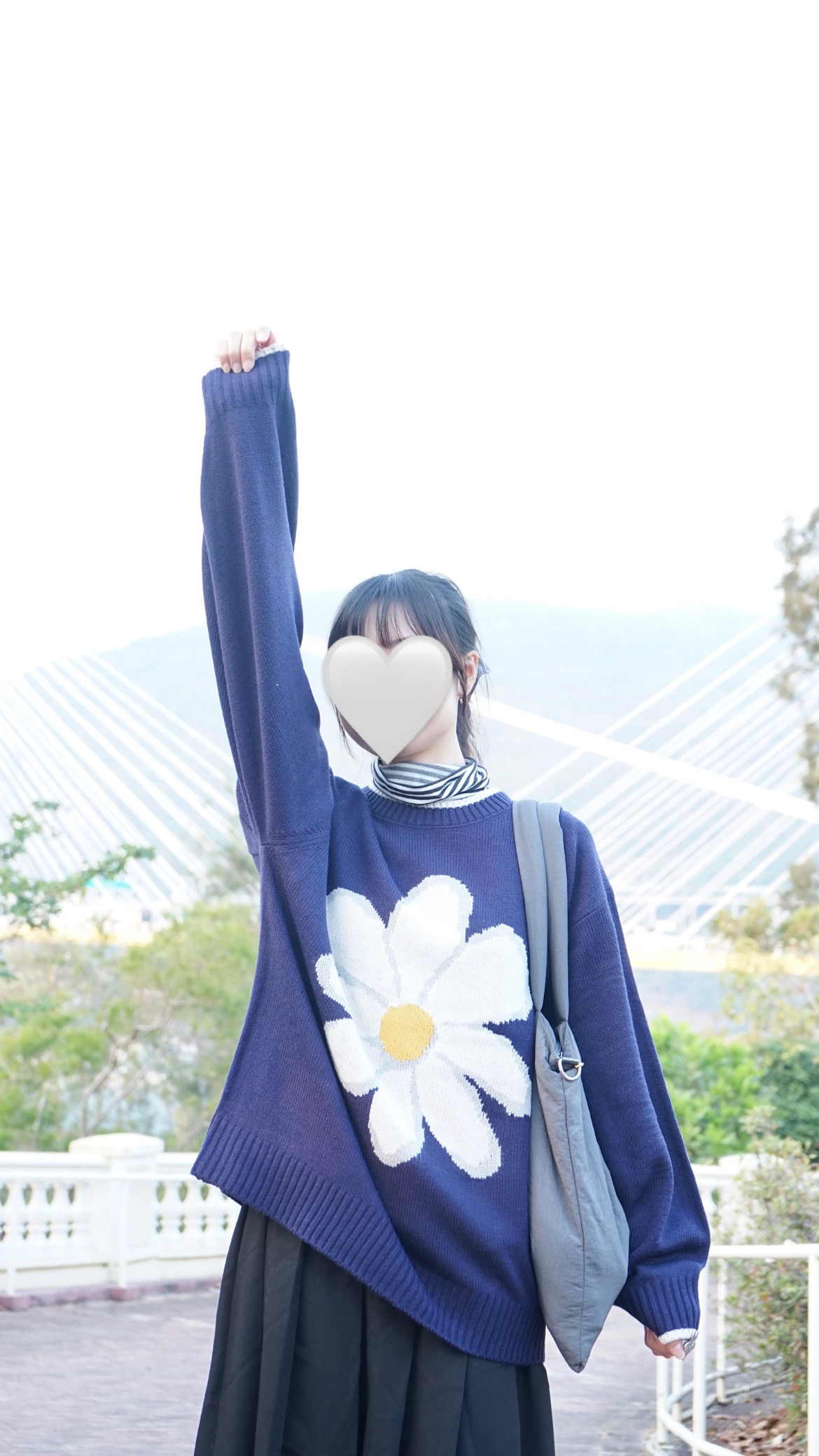 超靚！大花花拼色冷衫