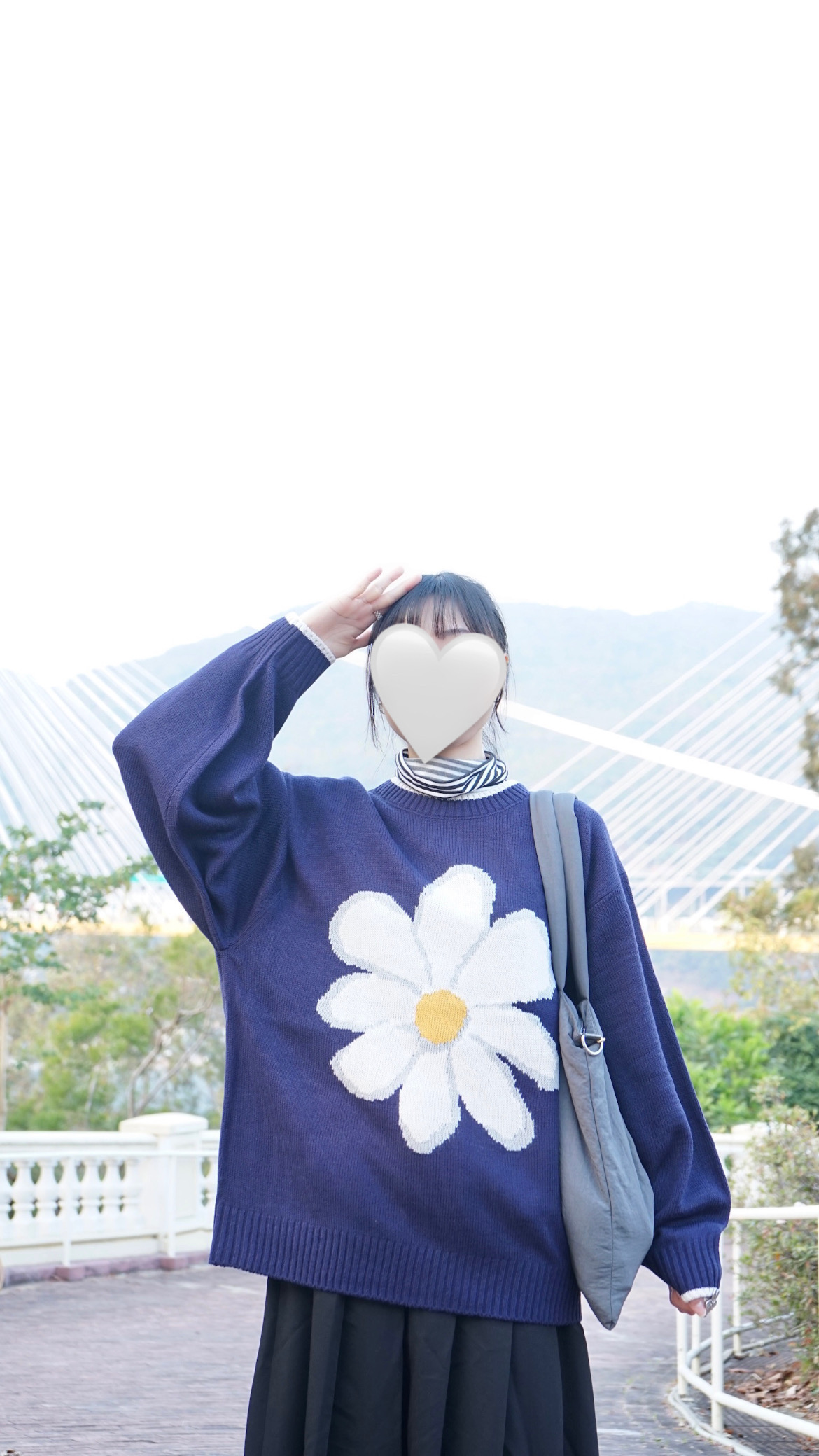 超靚！大花花拼色冷衫