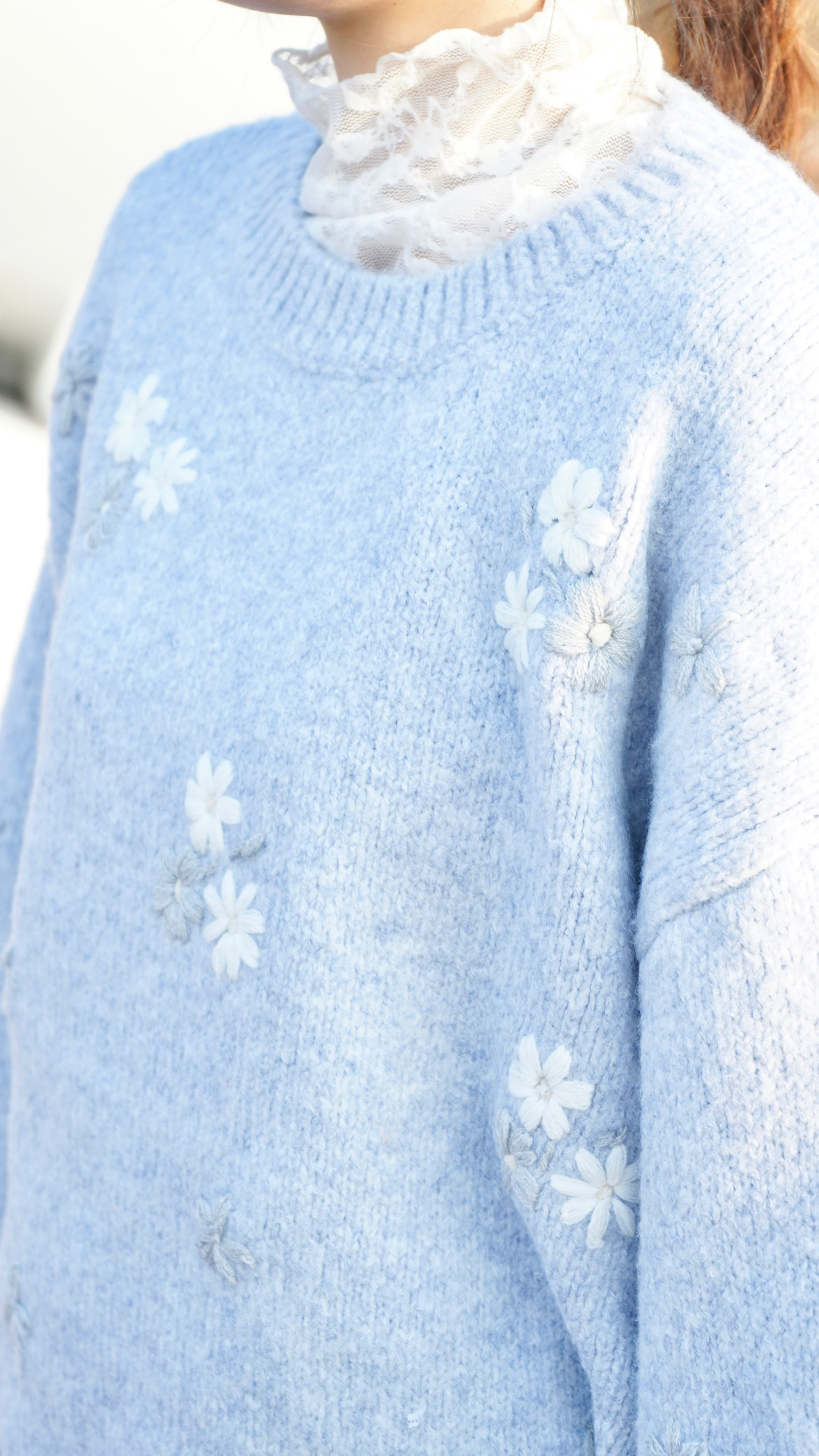E14B63A3-954F-4CC1-BE02-B638A5632AA8 必入手!軟棉棉刺繡小花花冷衫