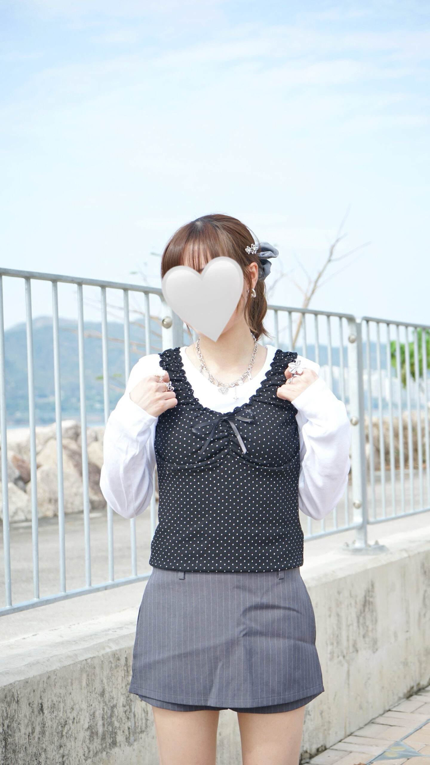 純色百搭簡易薄長tee