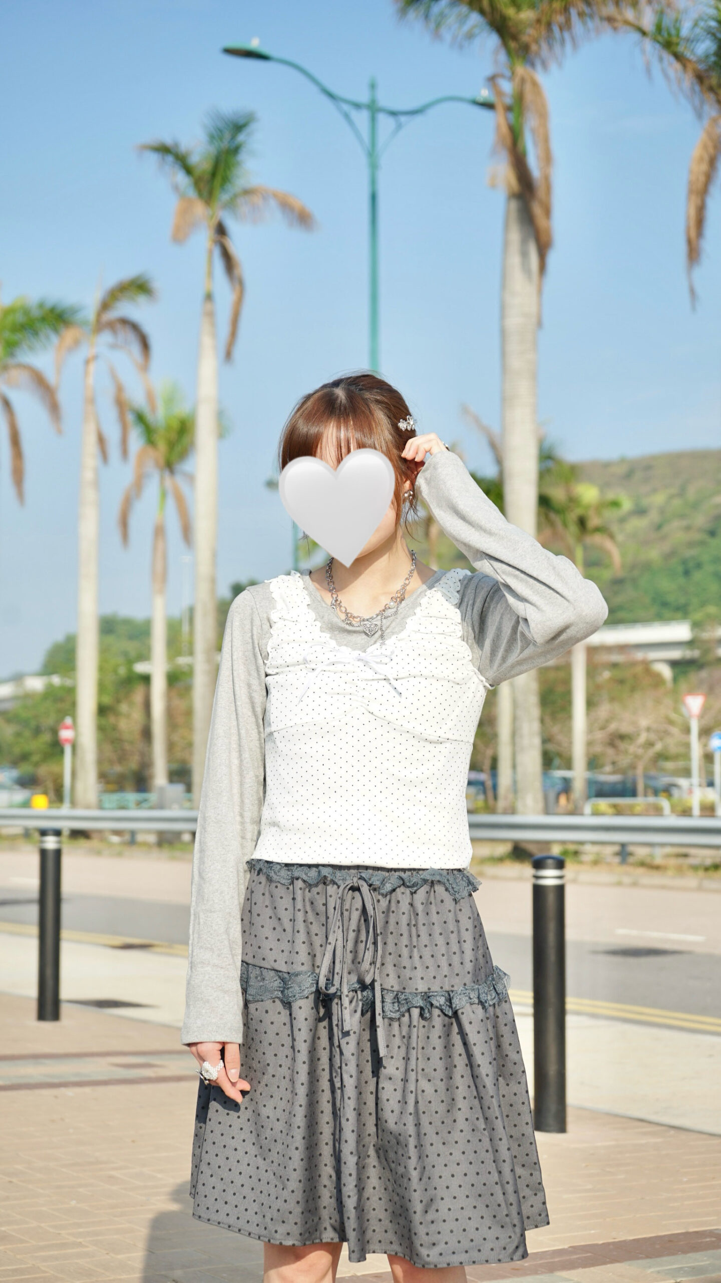 純色百搭簡易薄長tee