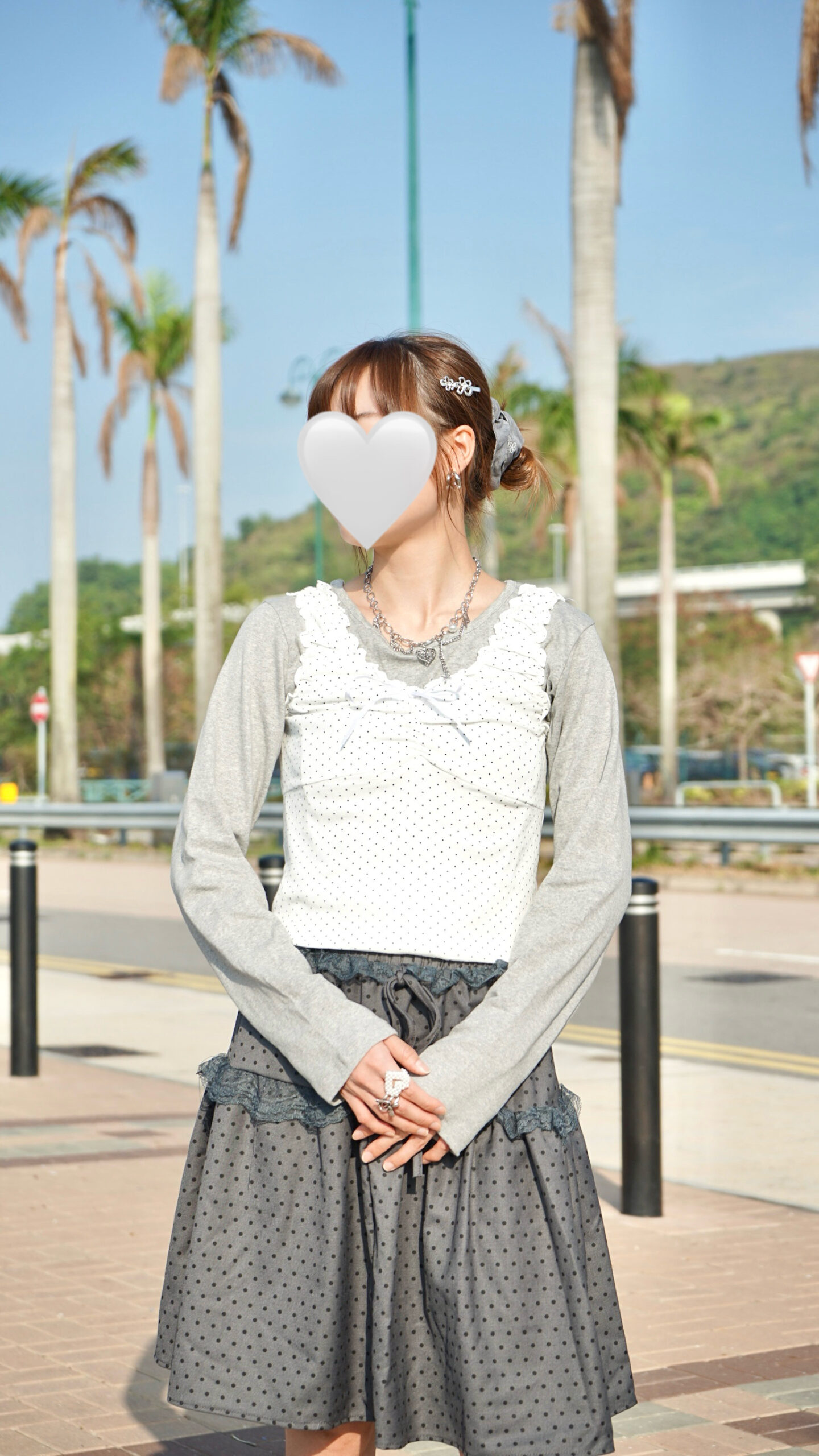 純色百搭簡易薄長tee