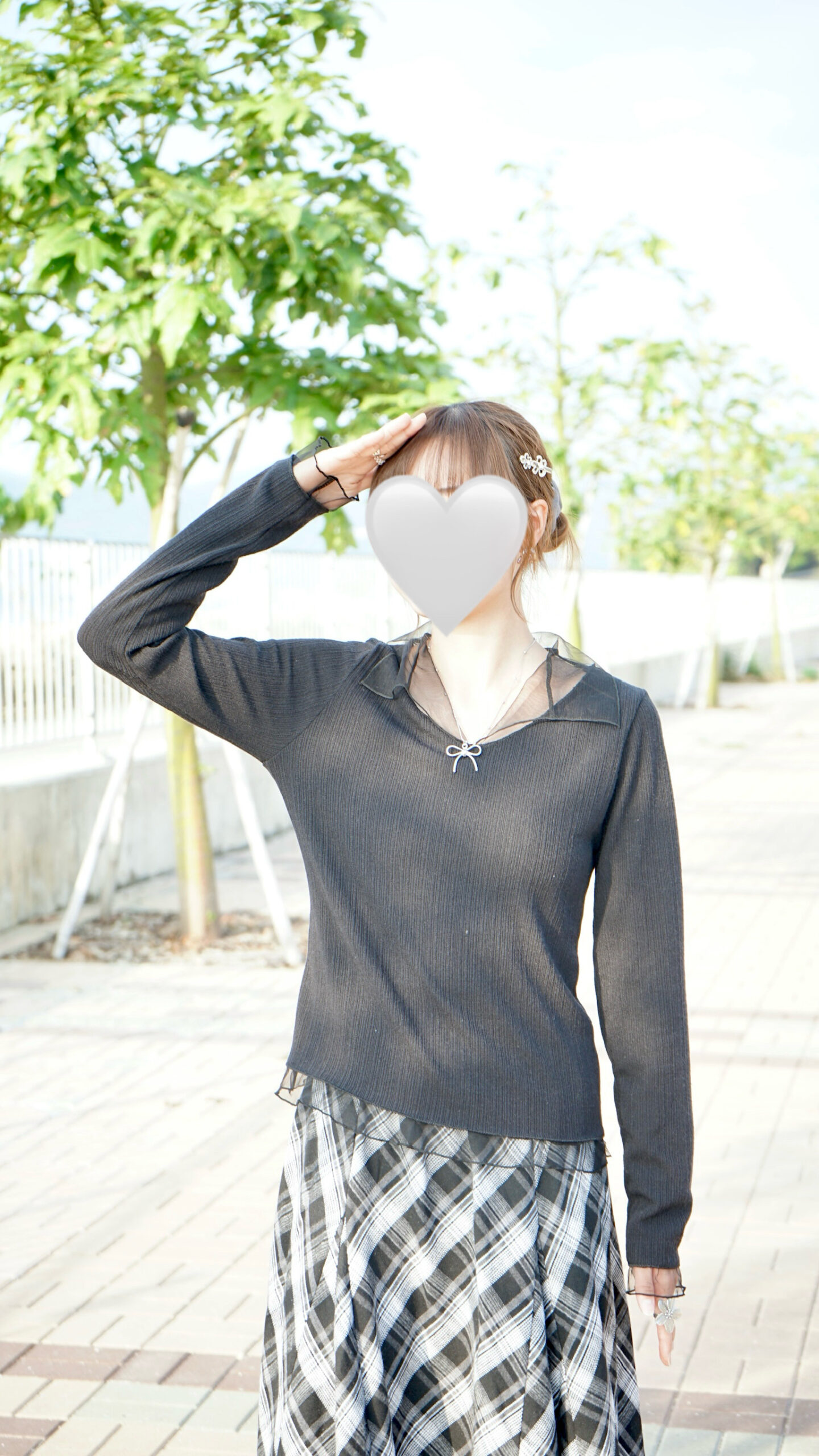 IMG_4103 襯衫必備!拼透紗有領柔軟top