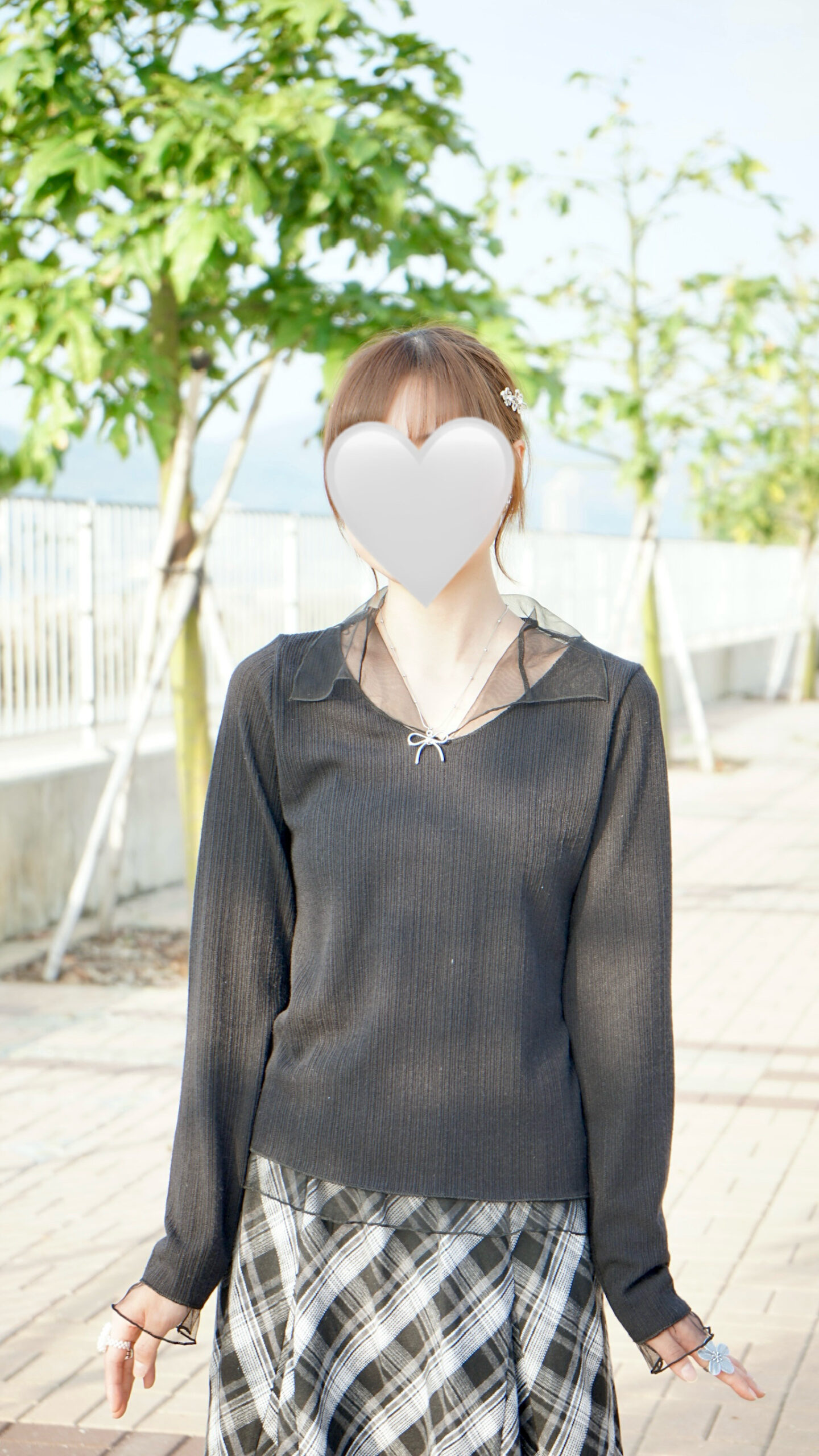 IMG_4104 襯衫必備!拼透紗有領柔軟top