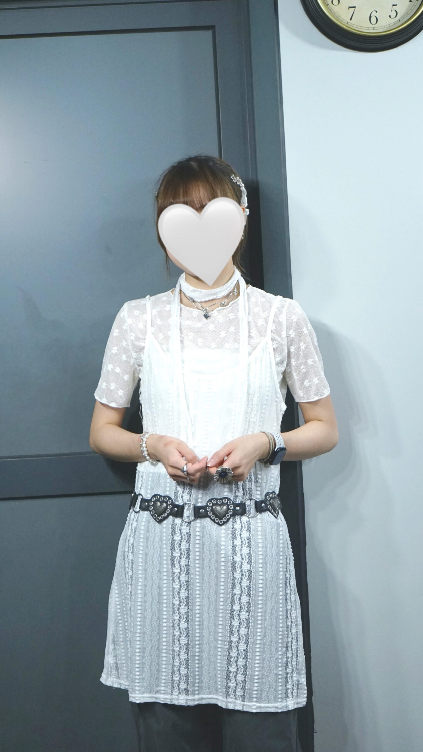 Kr- Vintage 心型皮帶