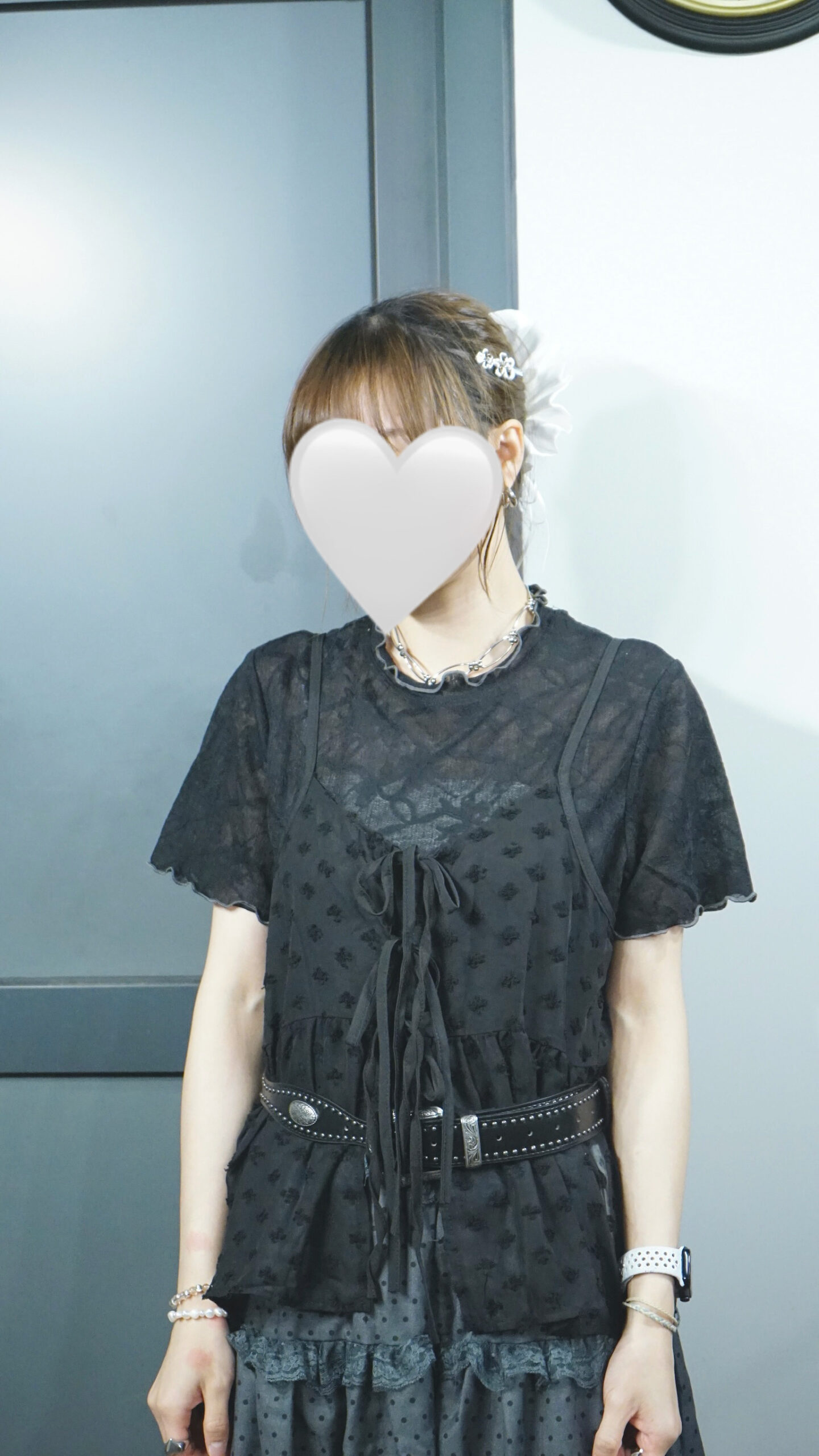 透薄花花綁帶吊帶背心