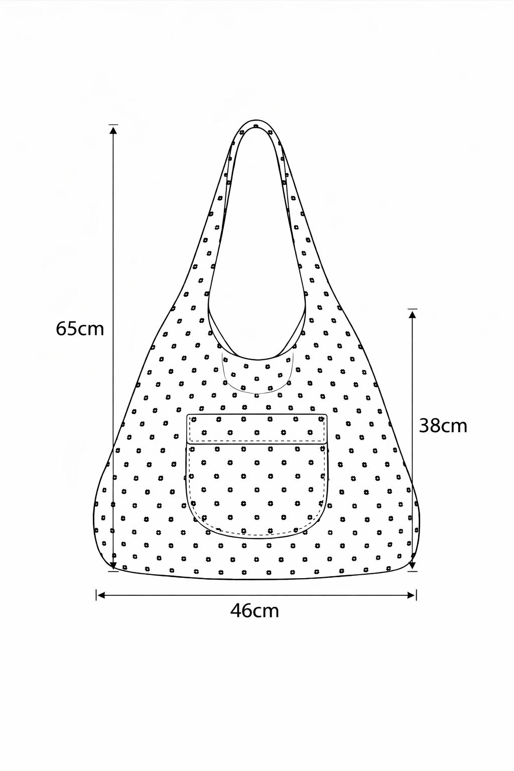 超大容量！雙面小花花tote bag
