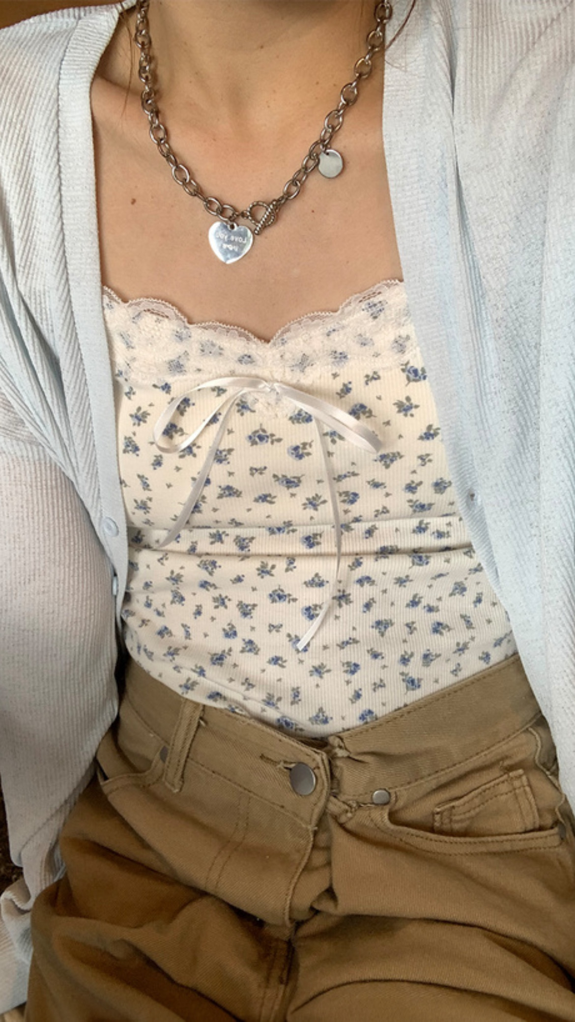 滿滿細節小碎花bra top