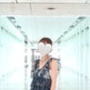 日系透明感格紋綁帶背心