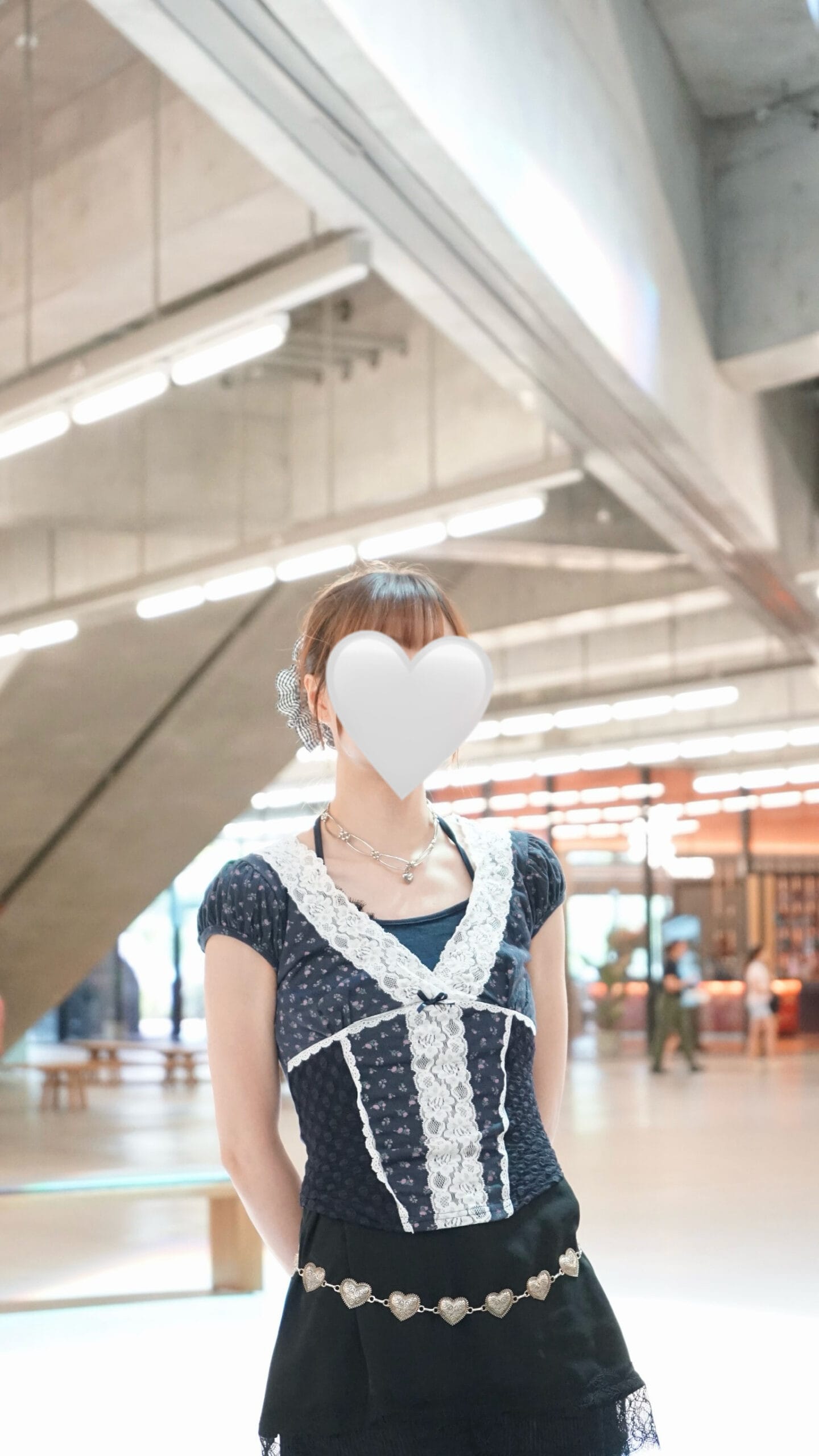 超美～小碎花lace拼布顯瘦上衣